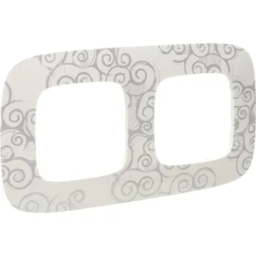 Valena ALLURE Рамка 2 поста Нарцисс хром универсальная