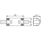 Соединитель прямой ARL-CLEAR-Mini-Line (16x8mm) (ARL, Металл)
