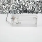 Гирлянда светодиодная Мишура серебряная 10 LED 1,5 м, прозрачный ПВХ, белый свет свечения, 2 х АА (батарейки не в комплекте) | 304-011 | NEON-NIGHT