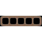 Valena ALLURE Рамка 5 постов орех универсальная