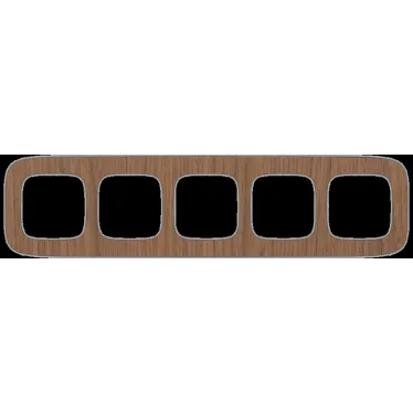 Valena ALLURE Рамка 5 постов орех универсальная