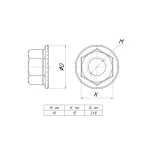 Гайка с фланцем М10