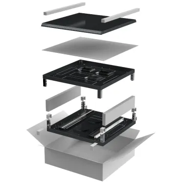 Комплект основание и крыша 800х1000мм шкафа 28-47U LINEA N чер.