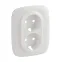 Valena ALLURE Лицевая панель для двойной силовой розетки 2х2К+З Белая