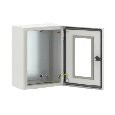 Щит монтажный ЩМП 400x300x200 мм STE с М/П с прозрачной дверью