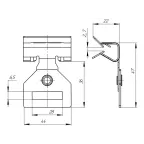 Зажим балочный 3-8мм под перфоленту PROxima
