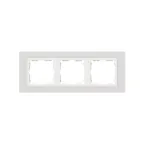 Рамка на 3 поста, S82N, белый - белый (стекло)