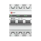 Выключатель автоматический трехполюсный 6.3А D ВА47-63 4.5кА PROxima