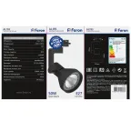 Светильник трековый на шинопровод ДПО E27 без лампы черный