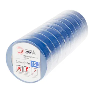 Изолента ПВХ 15мм*10м синяя (10/500/16000)