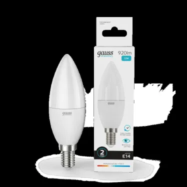 Лампа светодиодная LED 12 Вт 920 лм 4100К свеча нейтральный E14 AC 220В Elementary Gauss