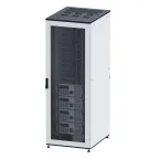 Шкаф собранный напольный 19'' IT-CQE. 42U 600х600 двери перф/перф. RAL7011/7035