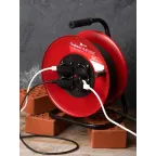 Удлинитель на катушке Гефест 2.0 4 гнезда 20 с заземлением и предохранителем КГ 3*2,5 16А/3,5к ВтIP44 PROxima