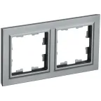                  BRITE Рамка 2 поста РУ-2-БрС сталь
               