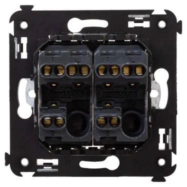 Avanti Переключатель двухклавишный в стену, ''Черный квадрат''