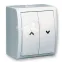 15 Aqua Переключатель для жалюзи с электрической блокировкой IP54 10А 250В винтовой зажим S15A белый