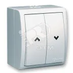 15 Aqua Переключатель для жалюзи с электрической блокировкой IP54 10А 250В винтовой зажим S15A белый