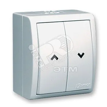 15 Aqua Переключатель для жалюзи с электрической блокировкой IP54 10А 250В винтовой зажим S15A белый