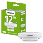 Лампа светодиодная T80 таблетка 12Вт 230В 4000К GX53 GENERICA
