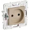 SKANDY Розетка без заземления с защитными шторками 10А SK-R01Sa песочный IEK