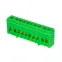 Шина 0 PE 6х9мм 10 отверстий латунь зеленый изолированный корпус на DIN-рейку PROxima
