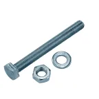 Болт DIN933 8.8 с шестигранной головкой оцинк. М8х120 + гайка + шайба (2 шт)