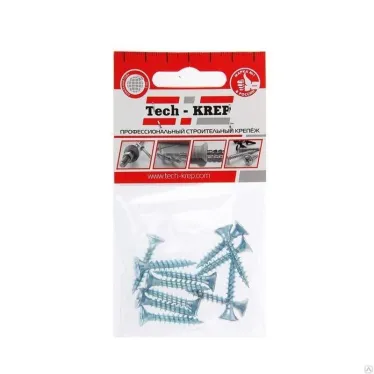 Шуруп универсальный 5х30 потайная головка, остроконечный, оцинкованный (12шт) - пакет