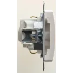 GLOSSA Розетка с заземлением перламутр в рамку