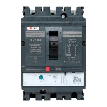 Выключатель автоматический ВА-100А 35кА ВА-99С/160 3 полюса