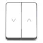 ATLASDESIGN PROFI IP54 2-клавишный ВЫКЛЮЧАТЕЛЬ ДЛЯ ЖАЛЮЗИ, 2хсх.4, БЕЛЫЙ