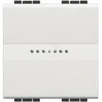 LivingLight Переключатель промежуточный Axial с автоматическими клеммами 2 модуля белый
