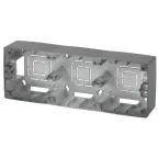 Коробка накладного монтажа 3 поста, Эра12, графит 12-6103-12