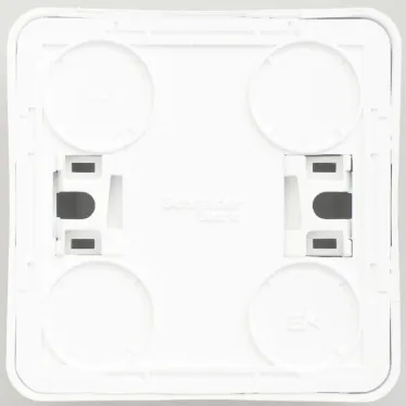 ЭТЮД Розетка наружная без заземления без шторок белая