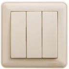 W59 Выключатель трехклавишный, 10АХ, в сборе, слоновая кость