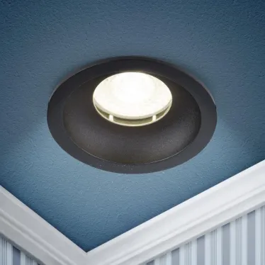 Светильник встраиваемый влагозащищенный под лампу MR16/GU5.3 (в комплект не входит) IP44 черный матовый WR4 SBK