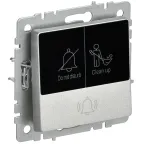 BRITE Кнопка звонка с индикацией для отелей 10А ВС10-1-9-БрА алюминий IEK