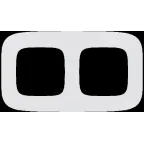 Valena ALLURE Рамка 2 поста белая универсальная