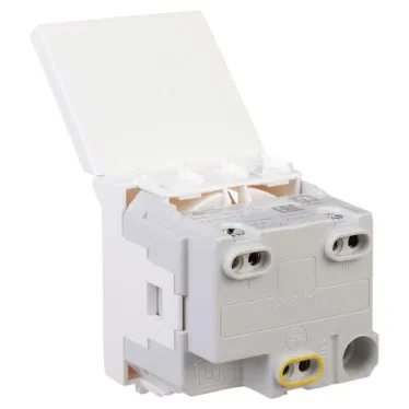 Avanti Розетка с крышкой ''Белое облако'', 2P+E, 2 модульная