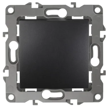 Выключатель, 10АХ-250В, Эра12, антрацит,12-1101-05