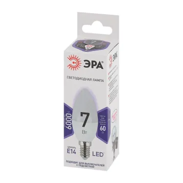 Лампа светодиодная LEDB35-7W-860-E14(диод,свеча,7Вт,хол,E14)