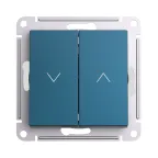 ATLASDESIGN 2-клавишный ВЫКЛЮЧАТЕЛЬ ЖАЛЮЗИ, 10А, мех., ИЗУМРУД