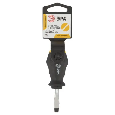 Отвертка SL 6х40 мм шлицевая двухкомпонентная рукоятка