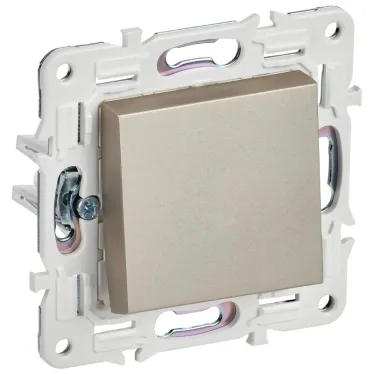 SKANDY Выключатель 1-клавишный проходной 10А SK-V02Sh шампань IEK