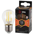 Лампа светодиодная F-LED P45-11w-827-E27 (филамент, шар, 11Вт, тепл, E27) (10/100/4000)