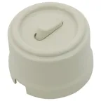                  Выключатель Лизетта 1-кл. проходной, пластик, цвет Слоновая кость (клавишный)
               