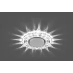 Светильник ДВО-15w GX53 без лампы со светодиодной подсветкой 4000К прозрачный хром