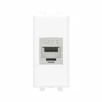                  Avanti Компьютерная розетка RJ-45 без шторки модульная кат.6е экранированная Белое облако 1 модуль
               