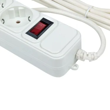 Фильтр сетевой 6x3м 10А/2.2 кВт с выключателем с заземлением ПВС 3х0.75 Блокбастер PROxima