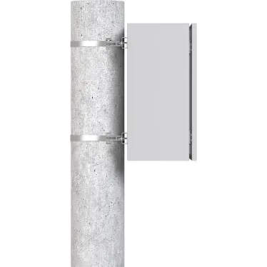 Крепление на столб монтажной полосой (ширина шкафадо 400 мм) Basic