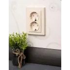 Розетка двухместная СП с заземлением 16А бежевый с защитными шторками Минск